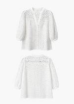 Joanne Cotton Eyelet Top