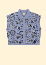 Lily Cotton Stripes with Sequined Paisley Top