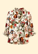 Vienna Printed Rayon Poplin Blouse