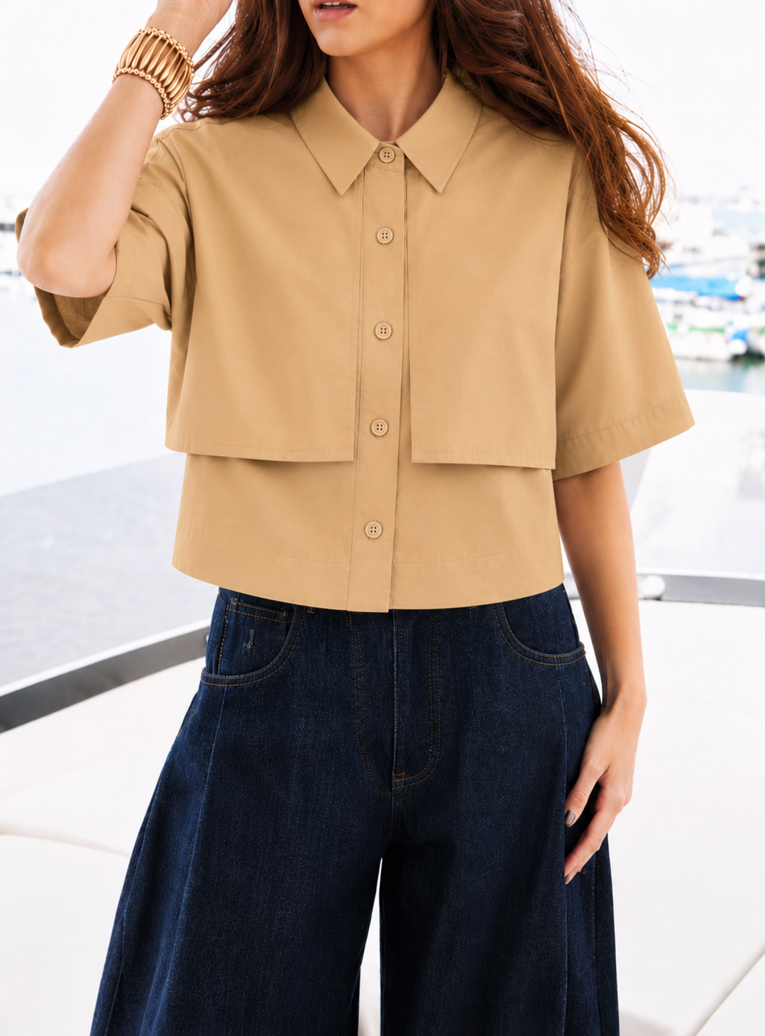 Audrey Cotton Poplin Top