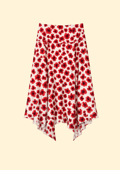 Bonnie Printed Chiffon Silk Blend Skirt