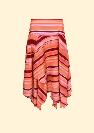 Bonnie Printed Chiffon Silk Blend Skirt