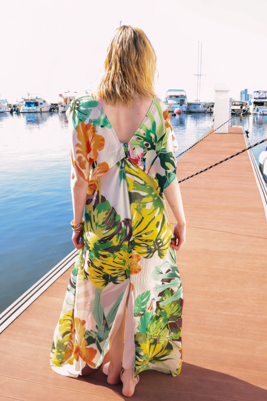 Solene Printed Polysilk Dress