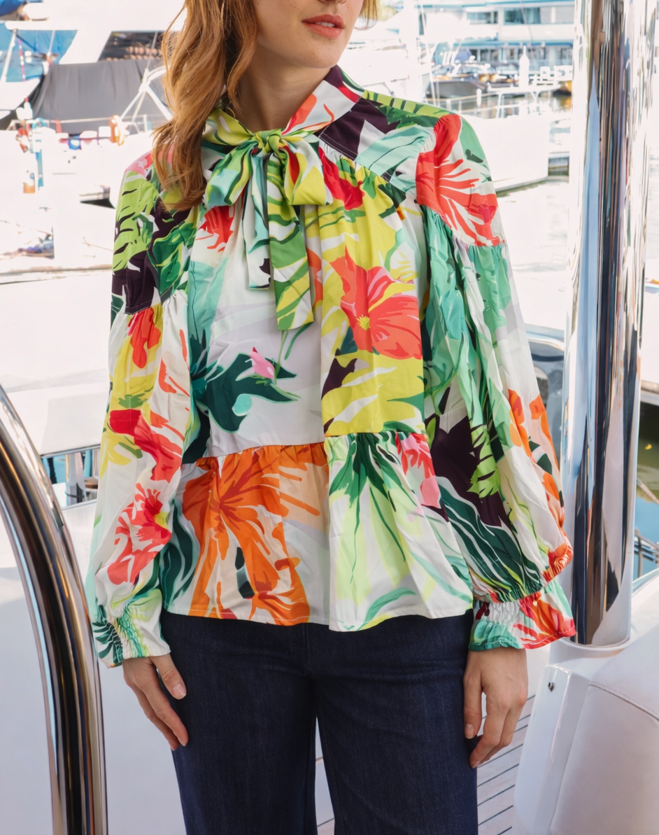 Palmera Printed Rayon Top