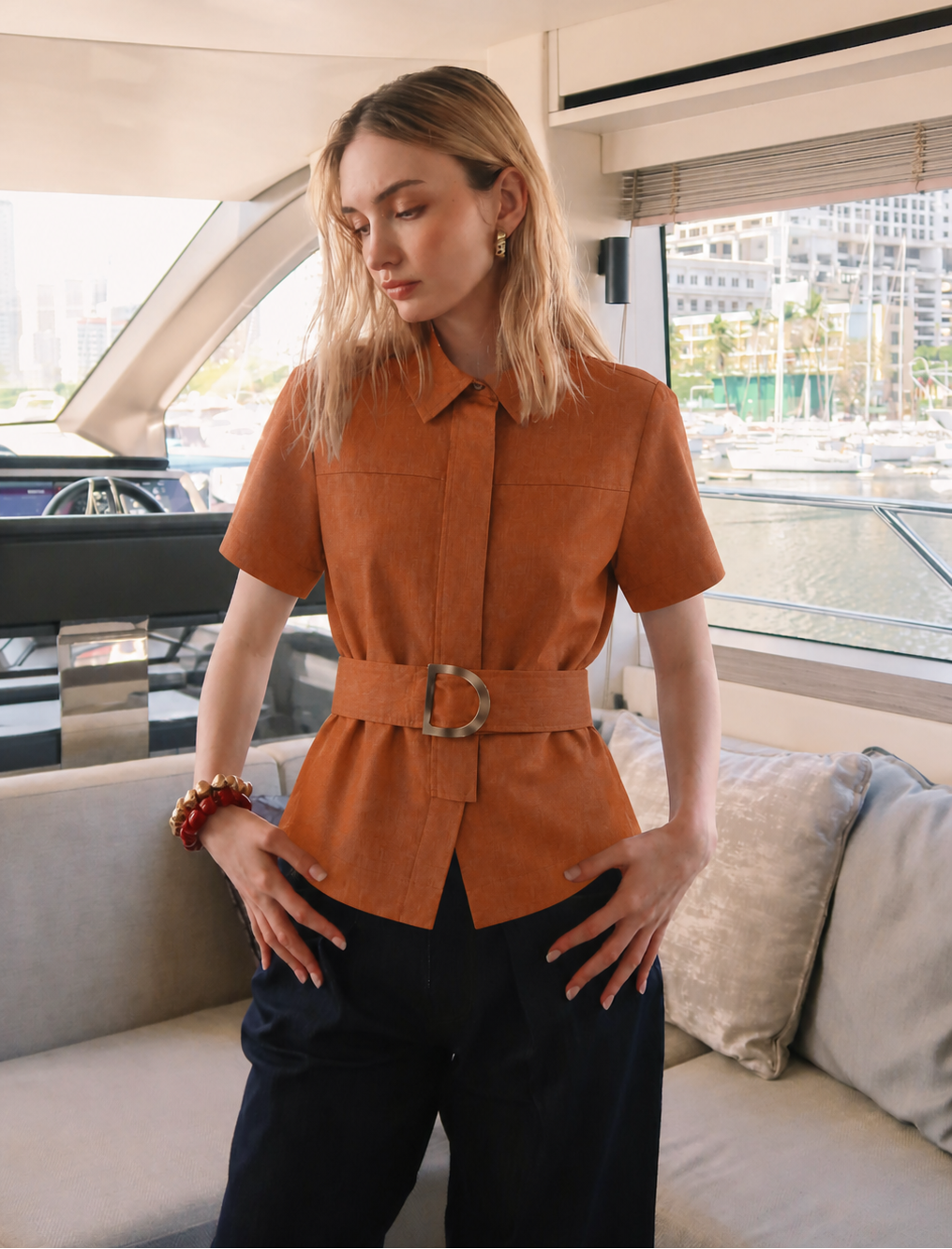 Simone Linen Top