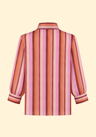 Clara Printed Chiffon Silk Blend Top