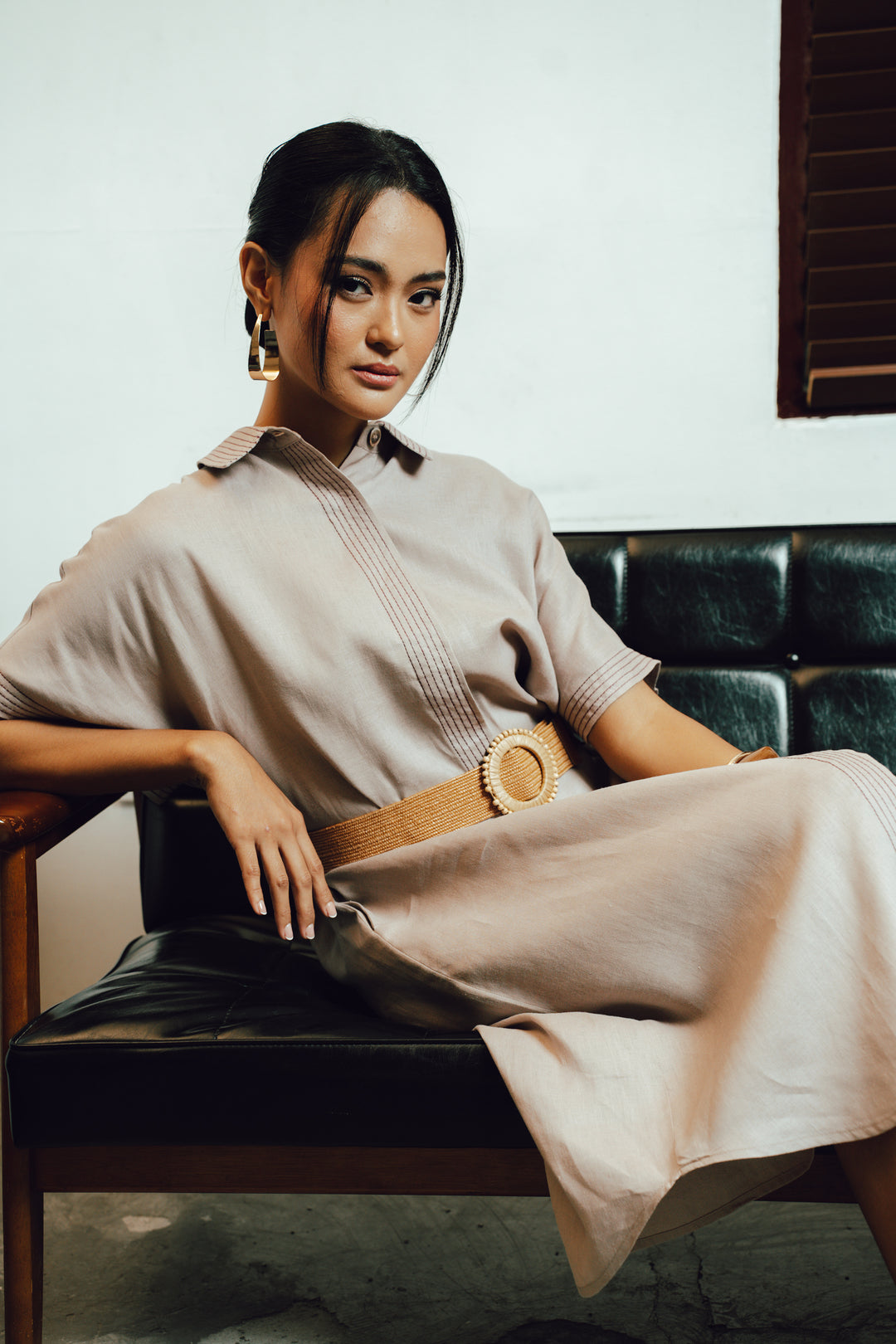 Navi Linen Dress
