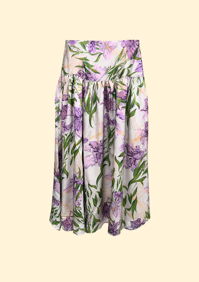 Eve Printed Chiffon Silk Blend Skirt