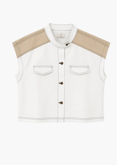 Grecia Denim Nylon Top