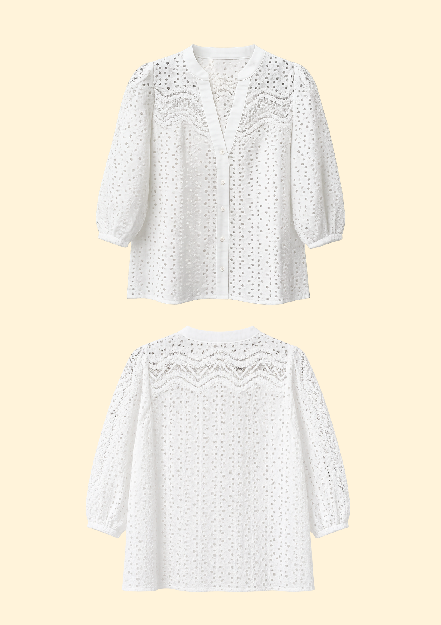 Joanne Cotton Eyelet Top