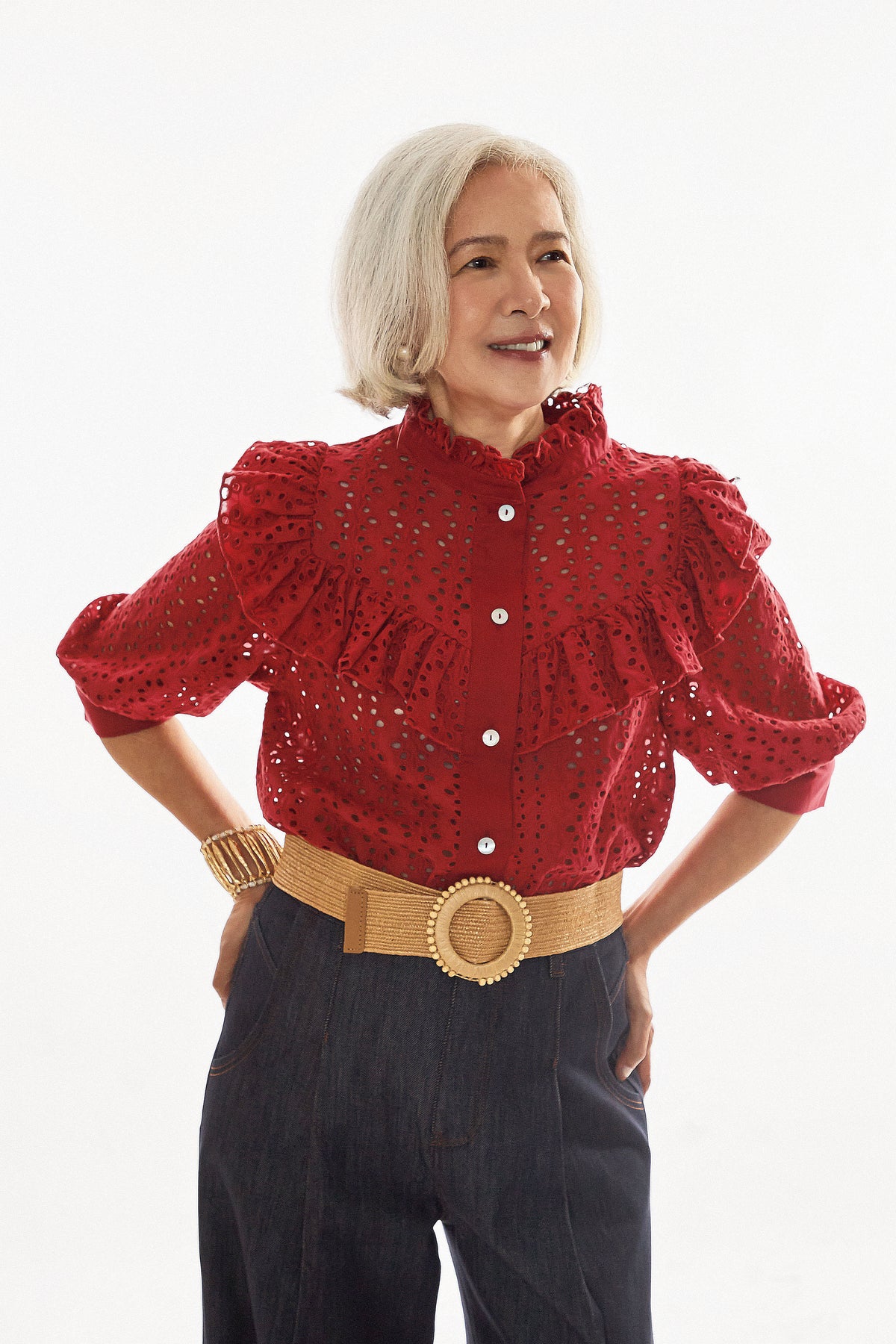 Vionne Cotton Eyelet Top