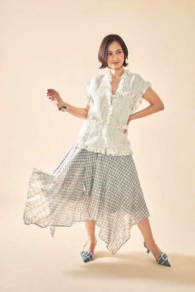 Bonnie Printed Chiffon Silk Blend Skirt