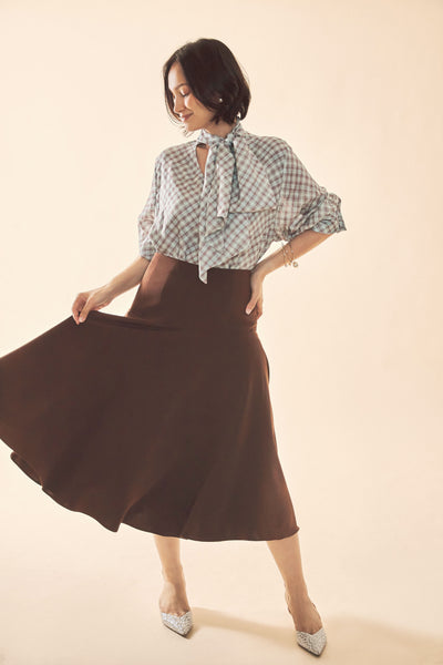 Clara Printed Chiffon Silk Blend Top