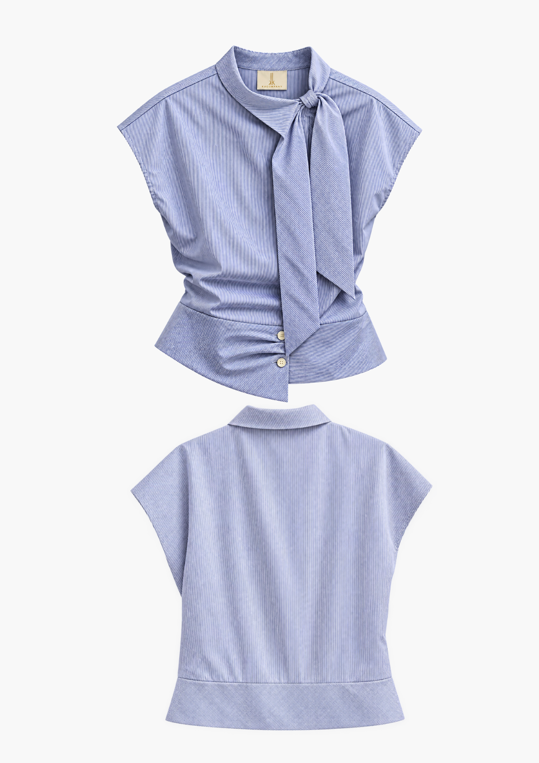 Calli Cotton Stripes & Cotton Poplin Top