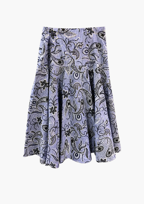 Lilian Cotton Stripes with Sequins Skirt