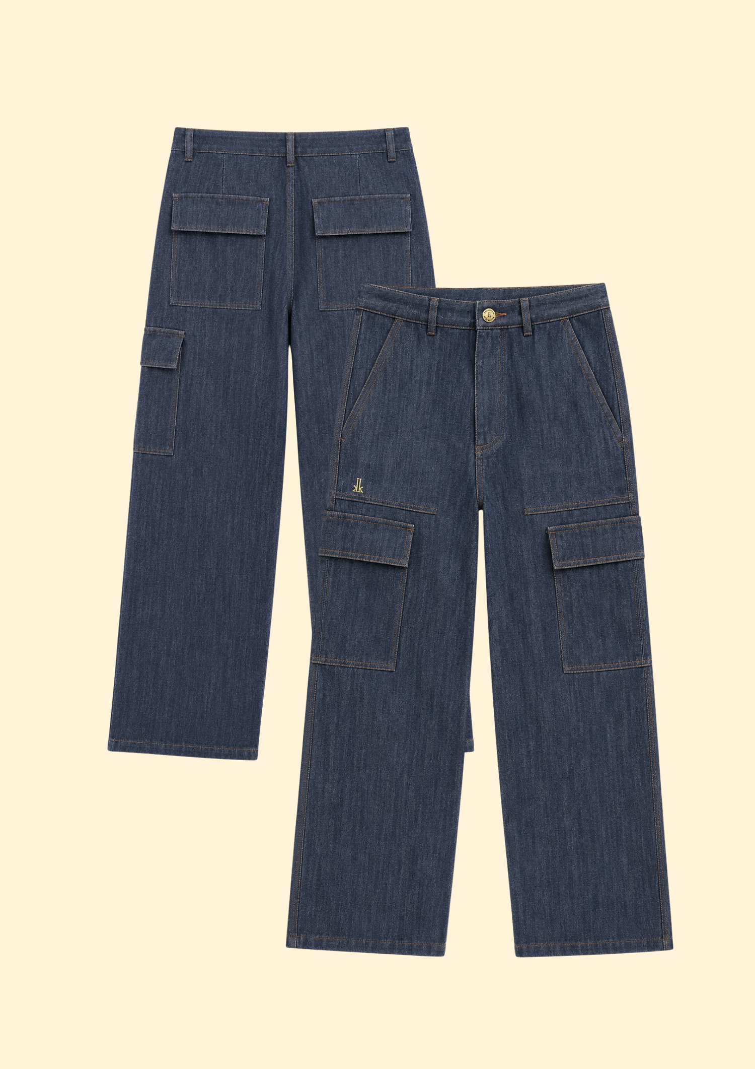 Roma Cargo Denim Pants