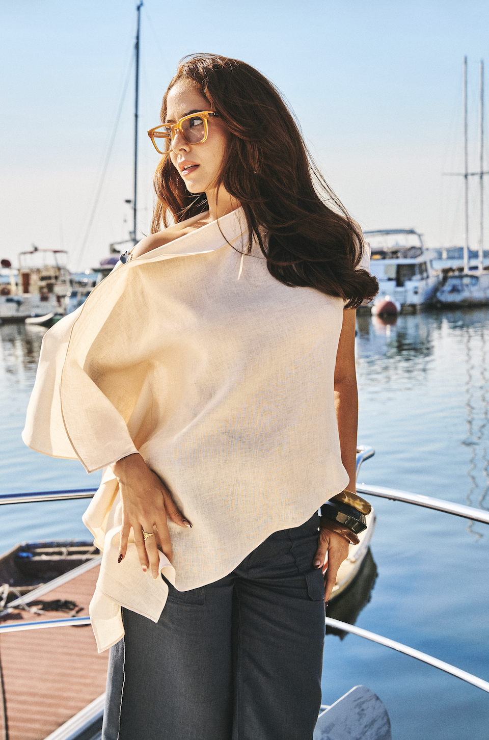 Athena Linen Top