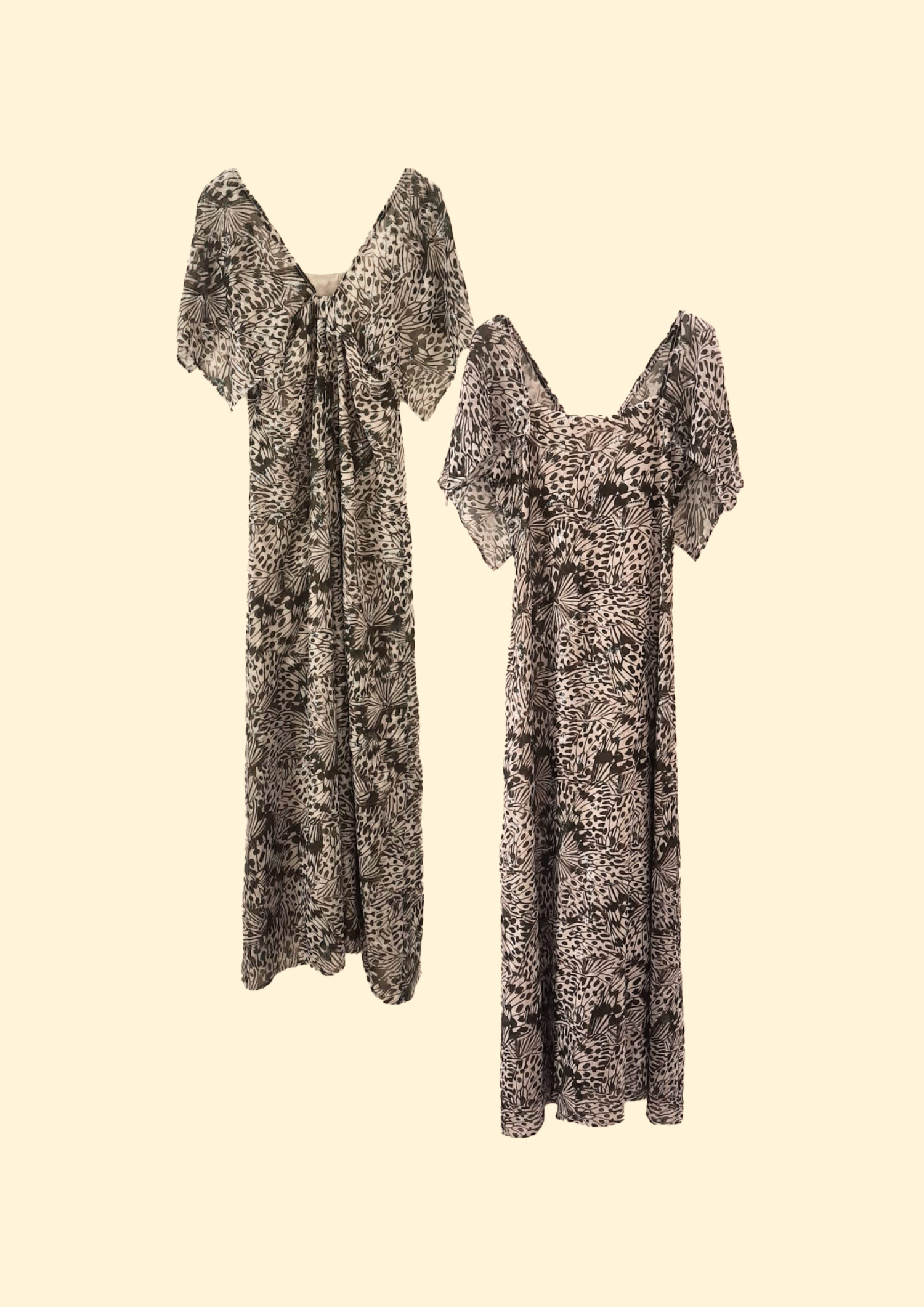 Solene Printed Polysilk Dress