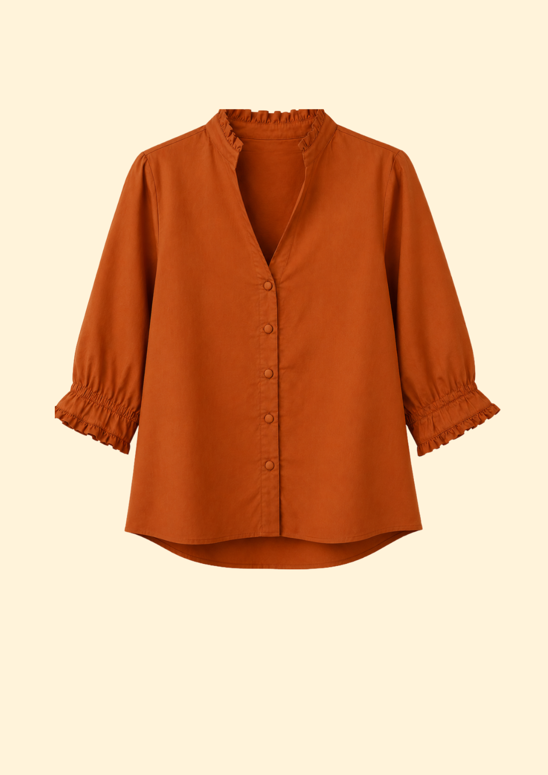 Vienna Printed Rayon Poplin Blouse